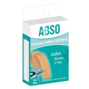 Marque Verte ABSO Pansements bande &agrave; d&eacute;couper 1m x 6 cm