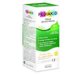 Pediakid Sirop Toux S&egrave;che et Grasse 125ml