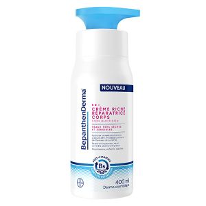 BepanthenDerma&reg; Cr&egrave;me Riche R&eacute;paratrice Corps Peaux S&egrave;ches et Sensibles 400ml