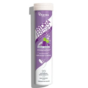 Vitavea HydraFresh Hydratation Circulation Vigne rouge 20 comprim&eacute;s effervescents