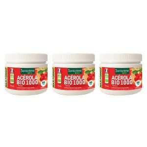 Santarome Ac&eacute;rola Bio 1000 Vitalit&eacute; et Immunit&eacute; Lot de 3 x 60 comprim&eacute;s