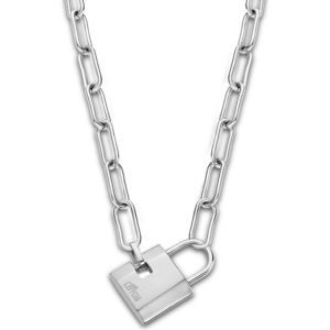 Lotus  Collier Collier femme  pendentif cadenas acier