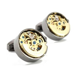 Tony & Paul  Boutons de manchettes Boutons de manchette m&eacute;canisme de montre Th&ocirc;nex Gris platine