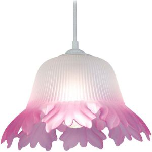 Tosel  Lustres, suspensions et plafonniers Suspension cloche verre rose