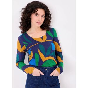 La Fiancee Du Mekong   T-shirt T-shirt coton flammé bio imprimé KANPUR