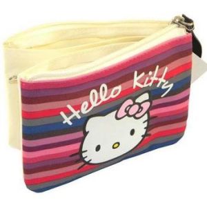 Alpa  Trousse Petite trousse à soufflets stripes Hello Kitty