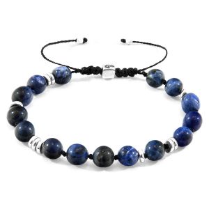 Anchor & Crew  Bracelets Bracelet Macramé Agaya Argent Et Pierre