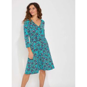 La Fiancee Du Mekong  Robe courte Robe imprimée maille col croisé Ecovero TALLADY