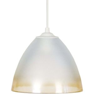 Tosel  Lustres, suspensions et plafonniers Suspension cloche verre satiné ambre