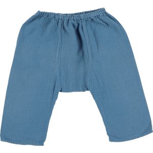 Bonton  Pantalon enfant Pantalon gaze de coton bleu