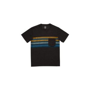 Volcom  T-shirt enfant Camiseta Niño Line Stack Hth Ss Heather Bla