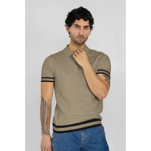 Enorsia  Polo Chemise polo premium avec rayure c&ocirc;tel&eacute;e