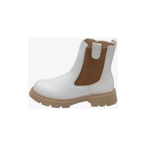 Bottines Vera Collection Bottines chelsea blanche plates, semelle crantée - Couleur 36,41 - Taille Blanc