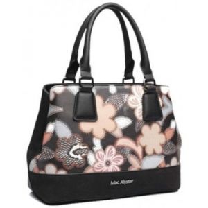 Sac à main Mac Alyster Sac à main Fragrance noir motif fleur - Couleur Unique - Taille Multicolore