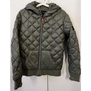 Finger In The Nose  Veste enfant Doudoune &agrave; capuche verte kaki Finger In The Nose