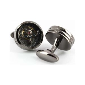 Tony & Paul  Boutons de manchettes Boutons de manchette m&eacute;canisme de montre Montreux Gris platine
