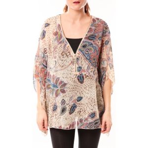 De Fil En Aiguille  Tunique Tunique Love Look B42 Beige/Multicolor