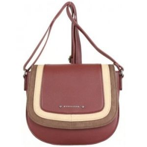 Fuchsia  Sac Bandouliere Sac rabat  Sakai demi rond - Tricolore - Bordeaux