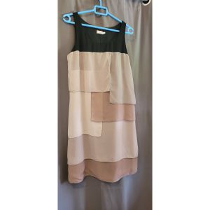 Robe courte Jacqueline Riu Robe d'été - Couleur FR 38 - Taille Beige