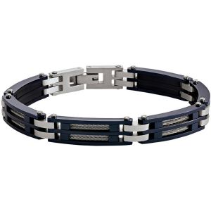 Jourdan  Bracelets Bracelet homme  Priam bleu et acier