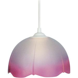 Tosel  Lustres, suspensions et plafonniers Suspension cloche verre satiné rose