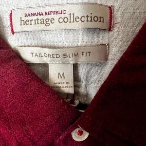 Banana Republic  Chemise Chemise &agrave; manches longues rouges bordeaux