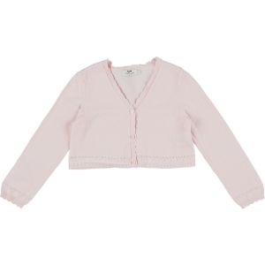 Cyrillus   Gilet enfant Cardigan court rose