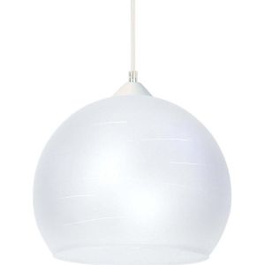 Tosel  Lustres, suspensions et plafonniers Suspension globe verre blanc d'ivoire