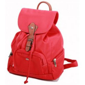 Sac a dos Katana Sac À Dos Nylon Garni Croûte De Cuir De Vachette K 29307 - Couleur Unique - Taille Rouge