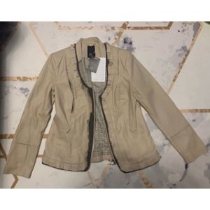 Veste Helline Veste cuir BEST CONNECTIONS - Couleur 42 - Taille Beige