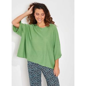 La Fiancee Du Mekong  Gilet Pull oversize maille uni LIMA