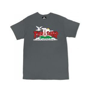 T-shirt Thrasher T-shirt the city - Couleur EU M - Taille Gris