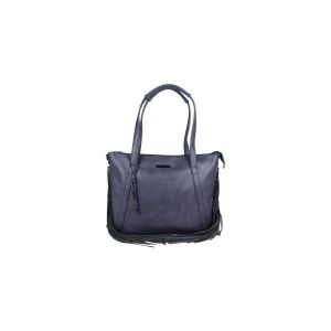 Cabas LuluCastagnette Sac cabas plat bandoulière avec franges Gaud - Couleur Unique - Taille Bleu