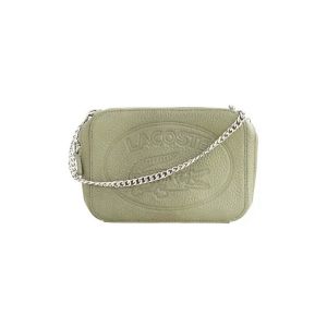 Lacoste  Sac a main Sac &agrave; bandouli&egrave;re en cuir kaki