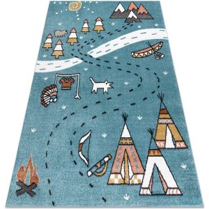 Rugsx  Tapis Tapis FUN Indian pour enfants, village indien, 120x170 cm