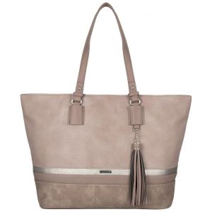 Cabas David Jones Grand Sac à Main Cabas Shopping Cuir Souple - Couleur Unique - Taille Rose