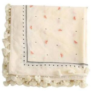 Des Petits Hauts  Echarpe Foulard en coton jaune