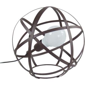 Tosel  Lampes de bureau Lampe a poser globe m&eacute;tal marron