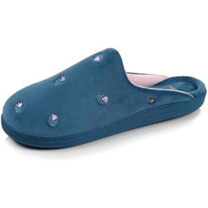 Isotoner  Chaussons Chaussons mules Femme Bleu canard fleurs