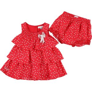 Absorba  Robe enfant Robe + bloomer rouge, blanc