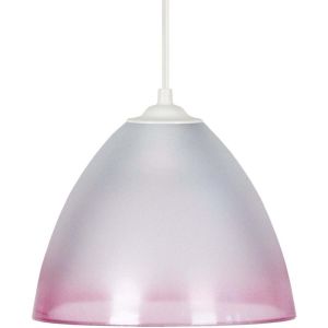Tosel  Lustres, suspensions et plafonniers Suspension cloche verre satiné rose