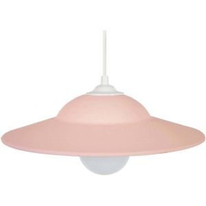 Tosel  Lustres, suspensions et plafonniers Suspension d&ocirc;me m&eacute;tal rose pastel