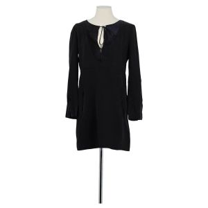 Maje  Robe courte Robe en soie noire