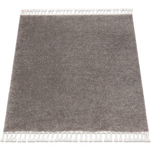 Rugsx  Tapis Tapis BERBER carré 9000 marron Franges berbère 120x120 cm