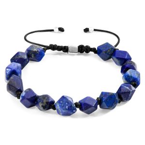 Anchor & Crew  Bracelets Bracelet Macramé Zebedee Argent Et Pierre