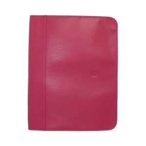 Hexagona  Porte document Conferencier  en cuir ref 40626 fushia