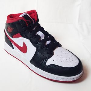 Chaussures Nike Jordan 1 Mid Gym Red Black White (GS) - DJ4695-122 - Taille : 36 - Couleur 36 1/2 - Taille Rouge