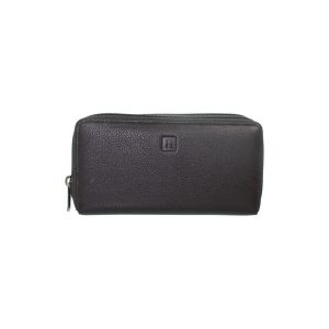 Hexagona  Portefeuille Compagnon  cuir ref_hga40976 Marron fonc&eacute; 20*11*3