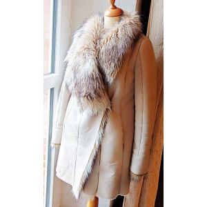 Zara  Manteau Manteau chaud &eacute;pais avec fausse fourrure &ndash; Zara Basic &ndash; Taille L