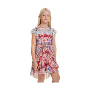 Desigual  Robe enfant Robe fille 19SGVK54 Franckfort blanc